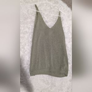 Sage green sweater tank